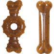 Nylabone Puppy Teething Chicken Flavoured Chew and Ring Bone Toy for Dogs (Brown) Cheap