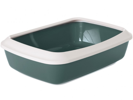 Savic Iriz Litter Tray with Rim for Cats (Nordic Green) For Sale