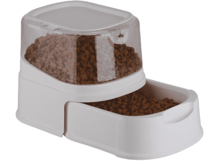 M Pets Lena Food Dispenser for Dogs & Cats (Grey) For Cheap