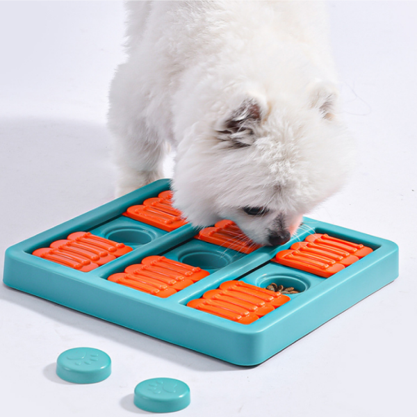 Pet Vogue Slow Feeder Rectangle Shaped Toy for Dogs (Turquoise Orange) Online