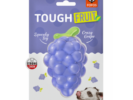 Fofos Crazy Grape Squeaky Chew Toy for Dogs | For Medium Chewers (Blue) Hot on Sale