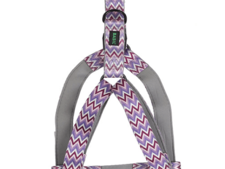 Basil Printed Adjustable Harness for Dogs (Purple) For Sale