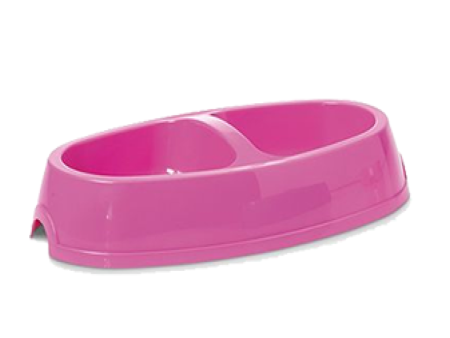 Savic Picnic Twin Feeding Bowl for Cats (Pink) Online