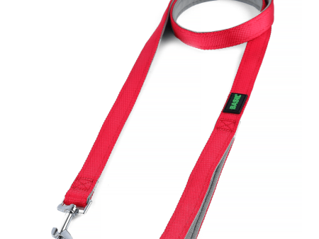 Basil Nylon Padded Leash for Dogs (Red) For Discount