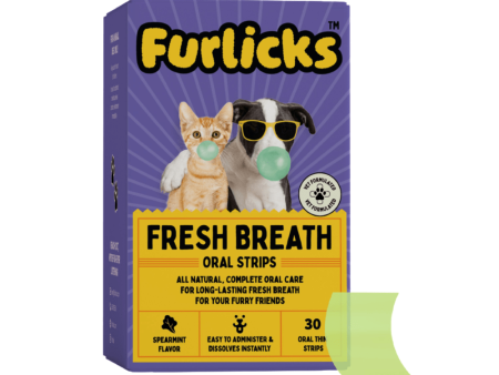 Furlicks Fresh Breath Oral Strips for Cats and Dogs For Cheap