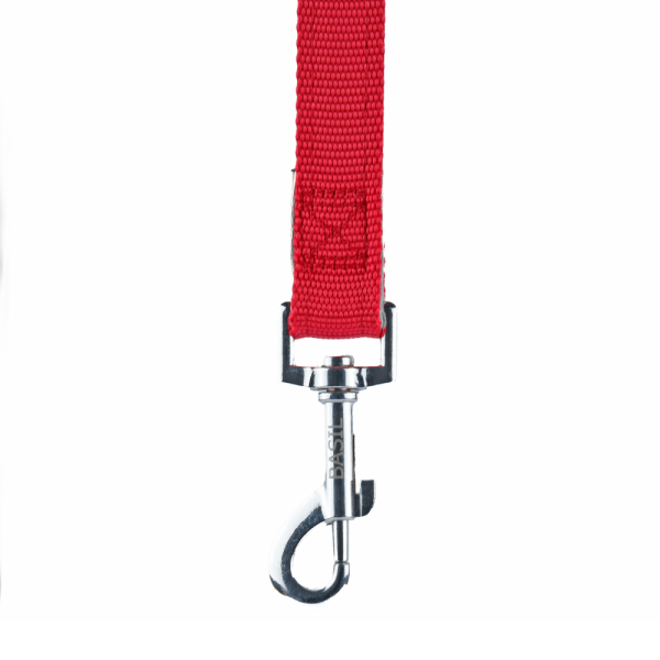 Basil Nylon Padded Leash for Dogs (Red) For Discount