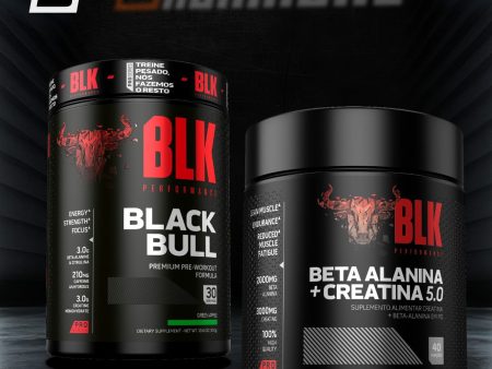 COMBO FORÇA, ENERGIA E RESISTENCIA - PRE TREINO BLK (300G) + BETA ALANINA CREATINA (200G) Online Sale