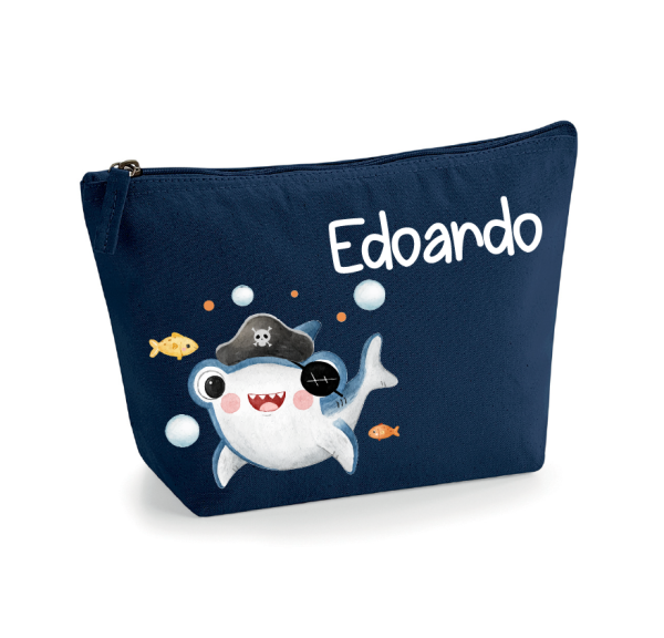 Pochette in cotone organico personalizzabile Baby Shark Sale