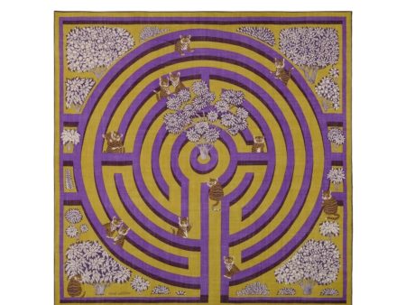 Foulard Quadrato Labyrinthe Viola Cheap