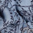 Foulard Quadrato Mappemonde Blu Discount