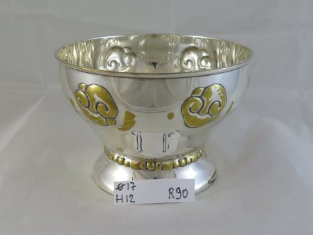 ANTICA COPPA CENTROTAVOLA ENERET ASTRAL SILVERPLATE ART NOUVEAU BOWL R90 For Discount