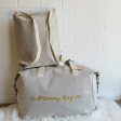 Borsone Mommy e Borsa Zaino in Polycotton beige For Discount