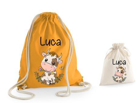 Sacca zaino e sacca cambio personalizzabile Mucca Online Sale