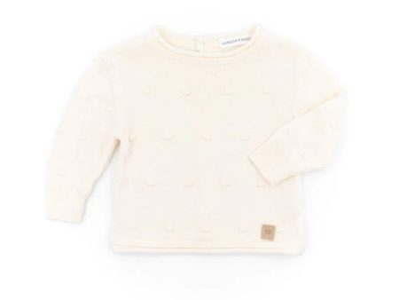 Maglia apertura dietro mini pom-pom - BIANCO 31 Sale