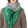 Foulard Quadrato Mappemonde Verde For Discount