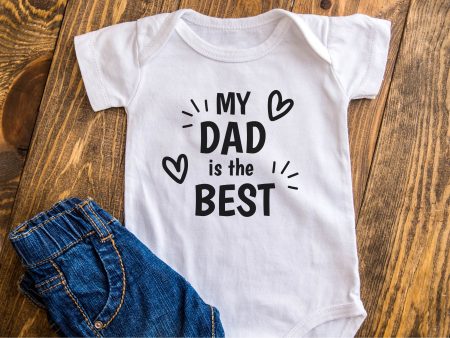 Body in 100% cotone Festa del Papà  personalizzabile  Best Dad   Online Sale