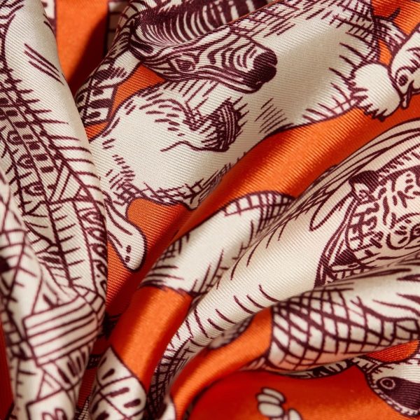 Foulard Quadrato Turgot Orange Cheap