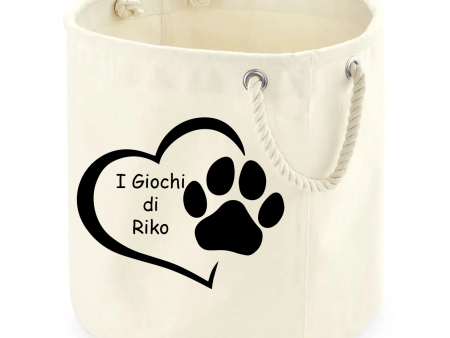 Cesta Porta giochi personalizzata con il nome del tuo Cane Discount