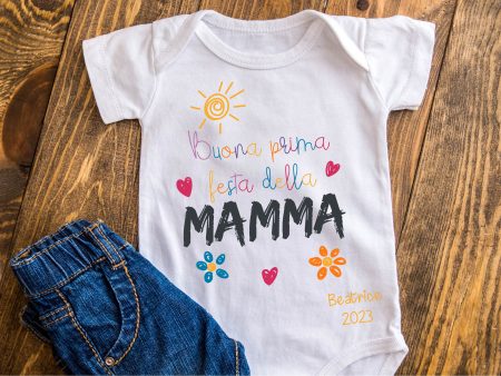 Body in 100% cotone Buona Prima Festa Della Mamma Online