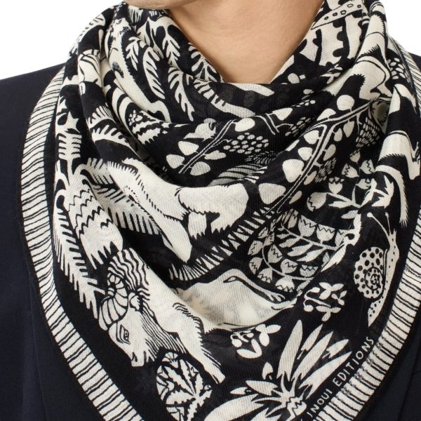 Foulard Quadrato Ludwig Nero For Discount