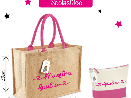 Combo regalo Maestra Borsa Nat fucsia più Beauty abbinato For Cheap