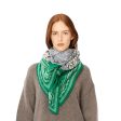 Foulard Quadrato Mappemonde Verde For Discount