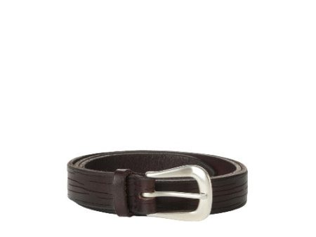 Cintura Sportiva Bull Soft in Cuoio Testa di Moro For Discount