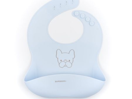 BAMBOOM Bib in silicone - Azzurro Sale