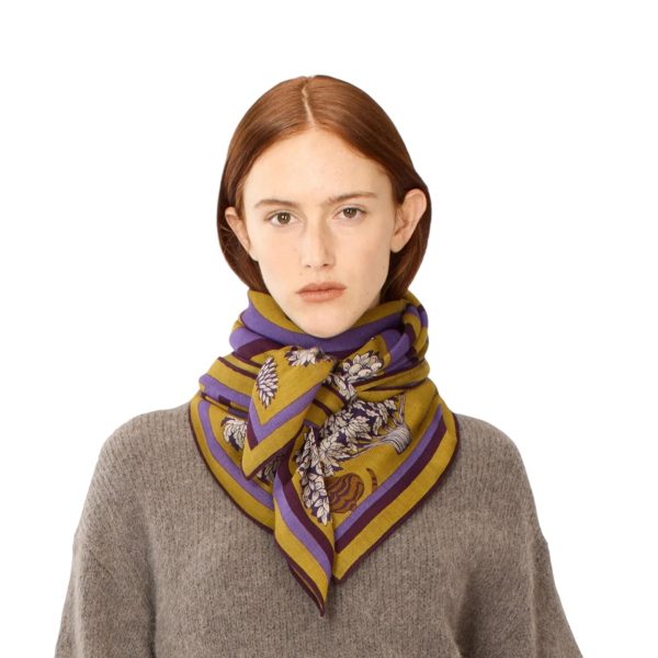 Foulard Quadrato Labyrinthe Viola Cheap