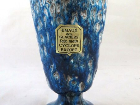 VASO IN CERAMICA VINTAGE EMAUX DE GLACIER CYCLOPE EXOJET ANNECY FRANCIA BM16 Fashion