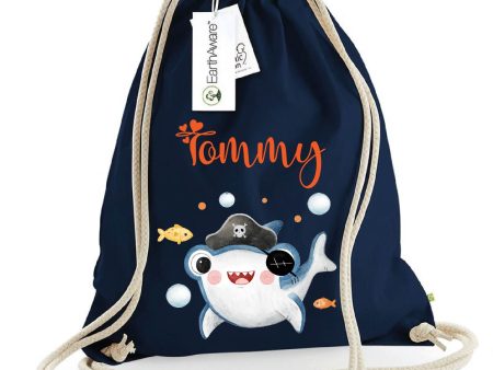 Zaino a sacca in cotone pesante Baby Shark Supply