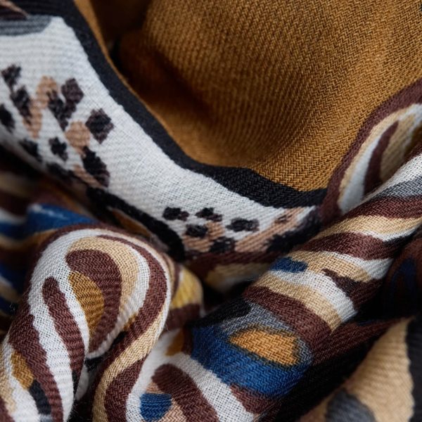 Foulard Quadrato Western Marrone Online now