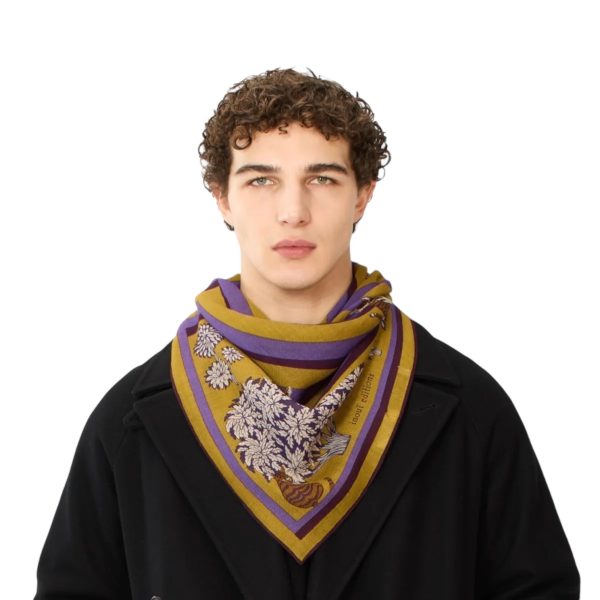 Foulard Quadrato Labyrinthe Viola Cheap