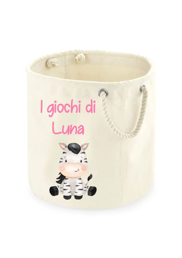 Cesta Porta giochi personalizzabile Zebra For Sale