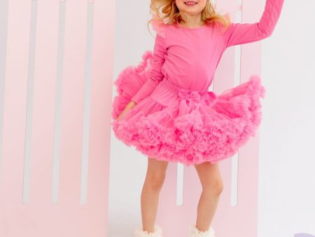 Gonna Ampia in Tulle  Rosa Bubble Gum Discount