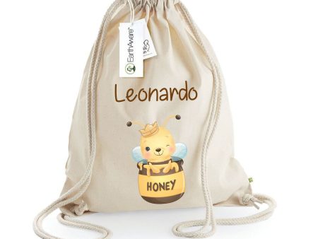 Zaino a sacca in cotone pesante Ape Honey For Cheap