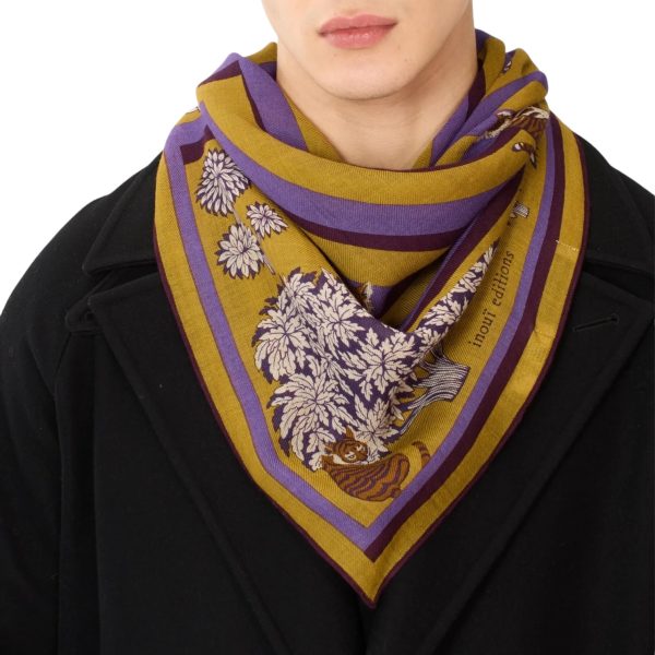 Foulard Quadrato Labyrinthe Viola Cheap