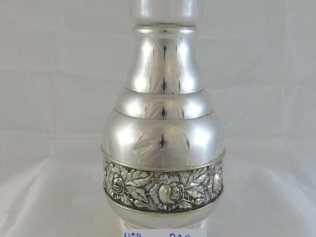 ANTICO VASO MONOFIORE FIORI LIBERTY ART NOUVEAU SILVERPLATE FLOWER VASE R90 Online now