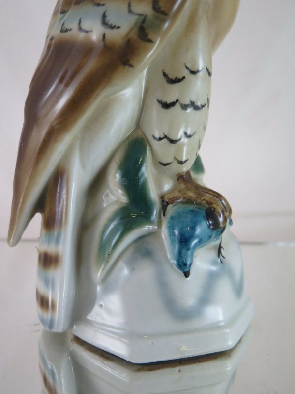 DELIZIOSA LAMPADA DA COMODINO VEILLEUSE IN CERAMICA FORMA DI FALCO VINTAGE R55 Online now