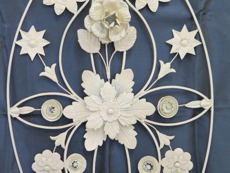 APPLIQUE VINTAGE STILE FLOREALE IN FERRO BATTUTO FATTA A MANO META  900 CH-7 Fashion