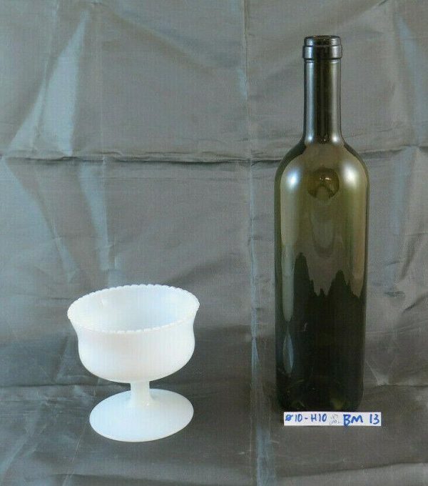 PICCOLO CALICE IN VETRO OPALINO VINTAGE VASO VASETTO DA COLLEZIONE VETRO BM13 Fashion