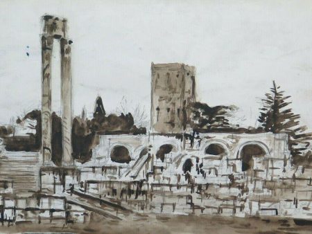 FORO ROMANO ROMA ROVINE DISEGNO ANTICO DI VIAGGIO Pierre Duteurtre DUT BM53.1 Cheap