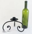 CANDELIERE IN FERRO BATTUTO VINTAGE PORTACANDELA SINGOLO CANDELABRO LUME CH12 Sale